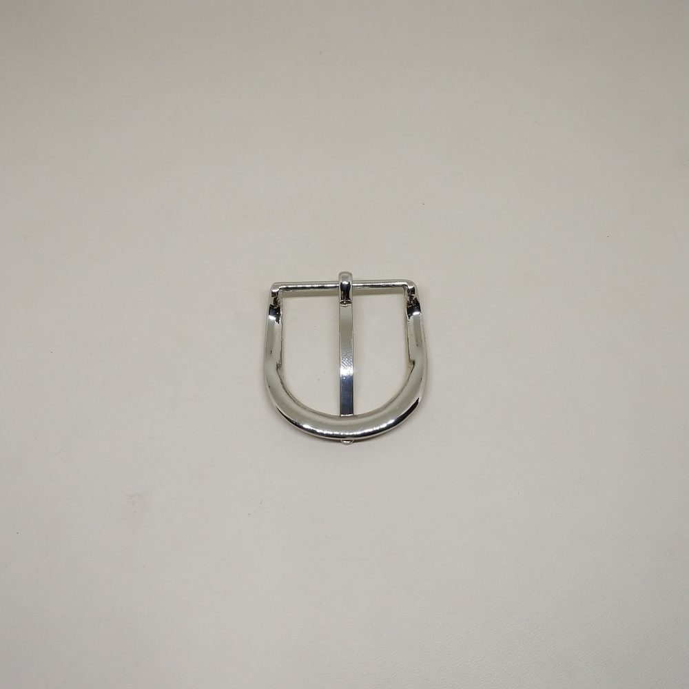 32mm (In-Belt Width) Curved Edge Zinc Alloy Metal Pin Buckle for Straps