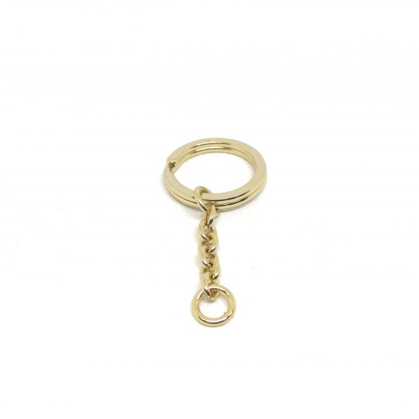 22mm (In-Belt Width) Metal Spring Key Ring set with Small chain