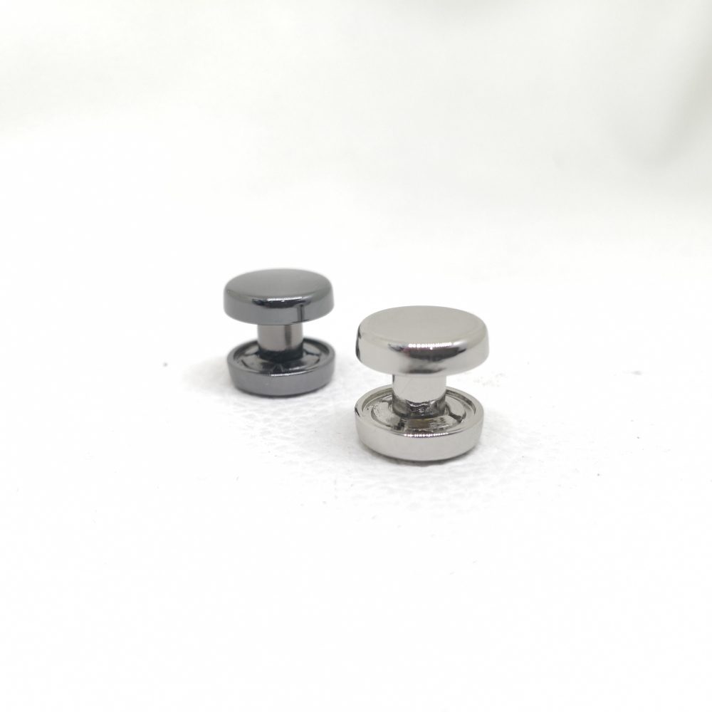 (12.2 x 5 x 5.5mm) Metal Screwing Double Rivet for D.I.Y Leather Belongings