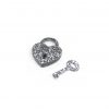 Zinc Alloy Metal Heart Shape Couple Padlock for Handbag Locking or Hanging Decoration