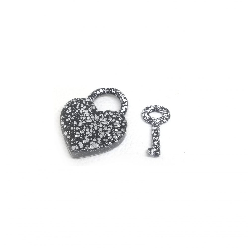 Zinc Alloy Metal Heart Shape Couple Padlock for Handbag Locking or Hanging Decoration