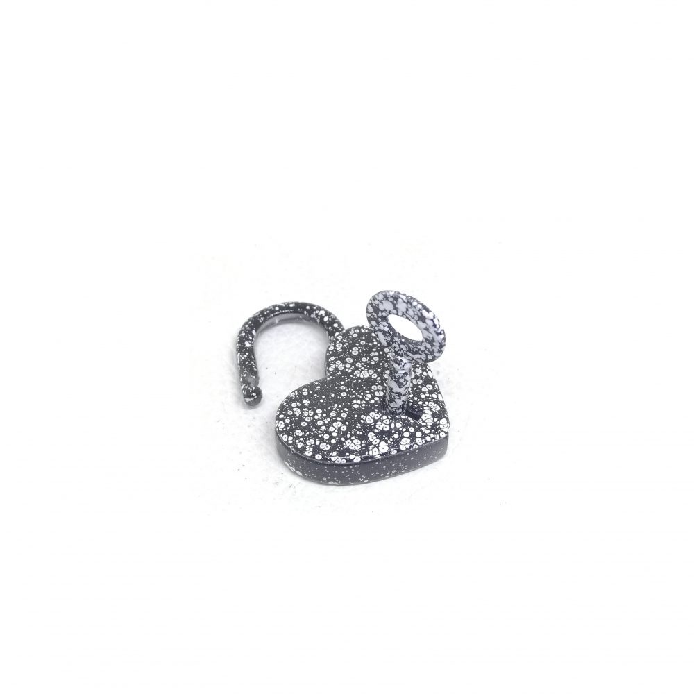 Zinc Alloy Metal Heart Shape Couple Padlock for Handbag Locking or Hanging Decoration