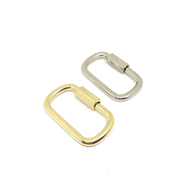 24mm (In-Belt Width) Metal Zinc Alloy Screwing Open Carabiner Buckle for Bag / D.I.Y. / Leather-Made Item use