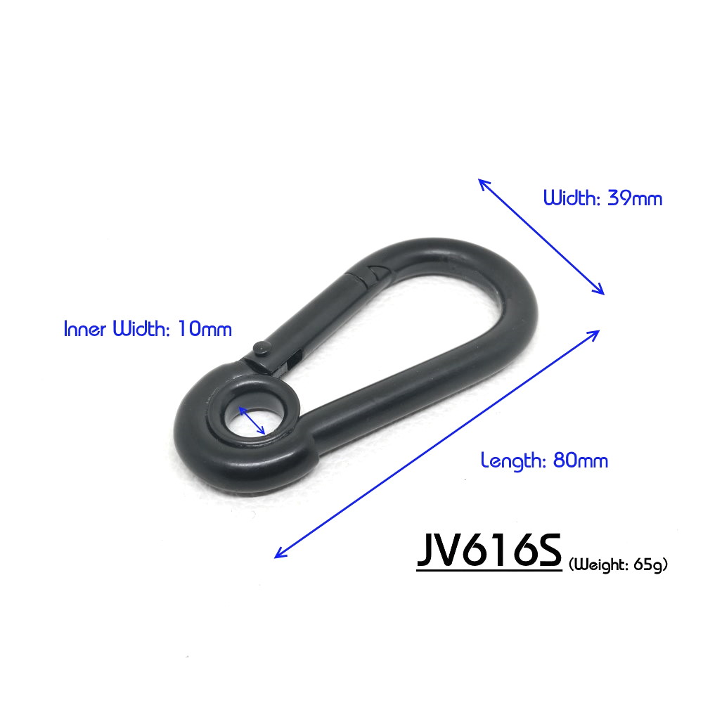 10mm (入帶位 - 內徑) 鐵金屬健身繩類用品用金屬勾扣 / 狗扣