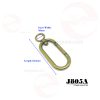 10mm (In-Belt Width) Oval Around Metal Snap Dog Hook Clasp