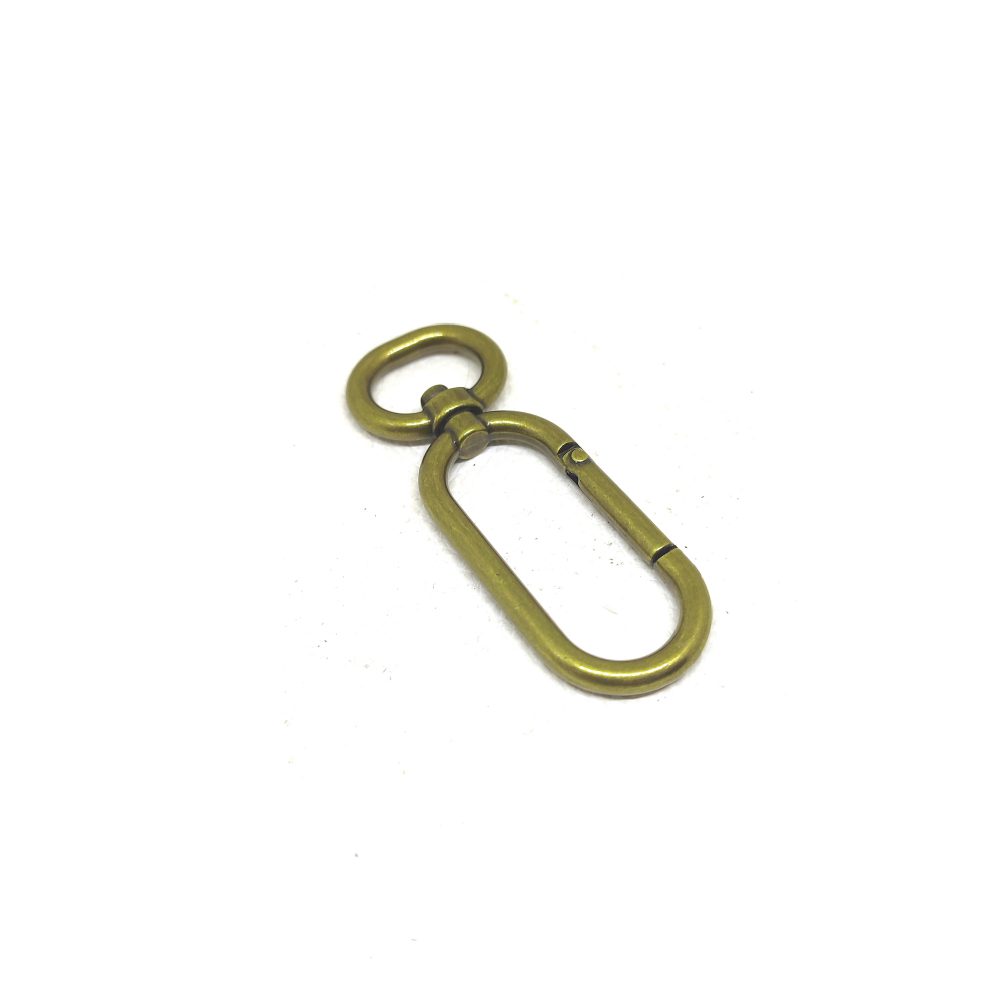 16mm (In-Belt Width) Oval Around Metal Snap Dog Hook Clasp