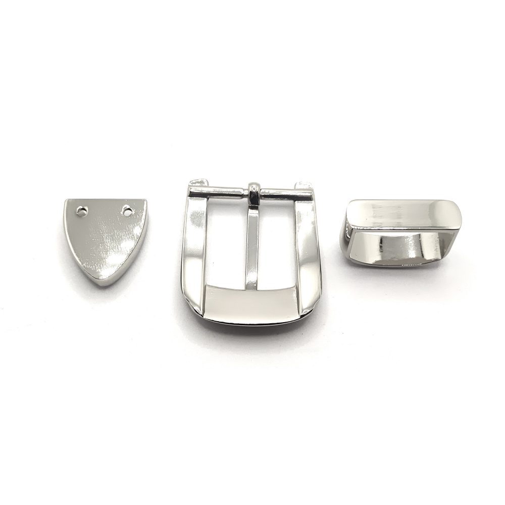 25mm (In-Belt Width) Zinc Alloy Metal Belt Pin Buckle (3 pcs in a set)