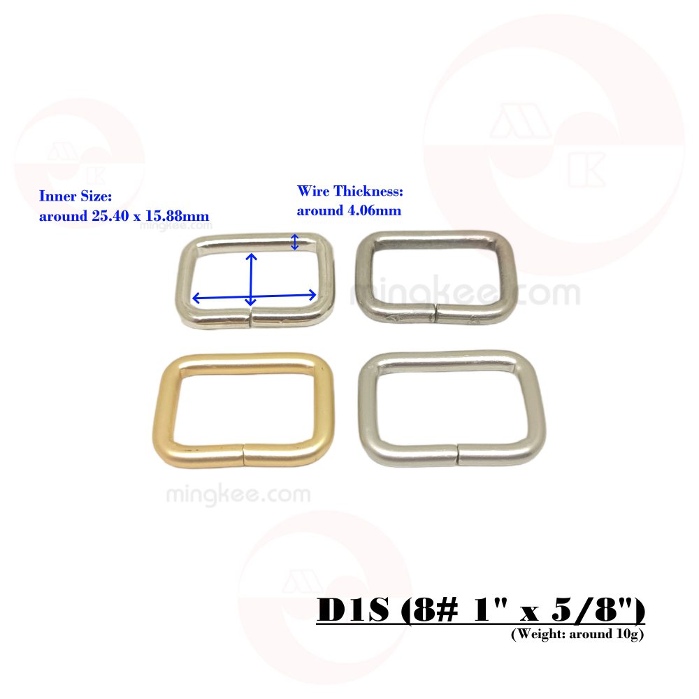 25mm (In-Belt Width) Iron Square Rectangular Wire Buckle for Bag / D.I.Y. / Leather-Made Item use