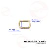 15mm (In-Belt Width) Iron Square Rectangular Wire Buckle for Bag / D.I.Y. / Leather-Made Item use