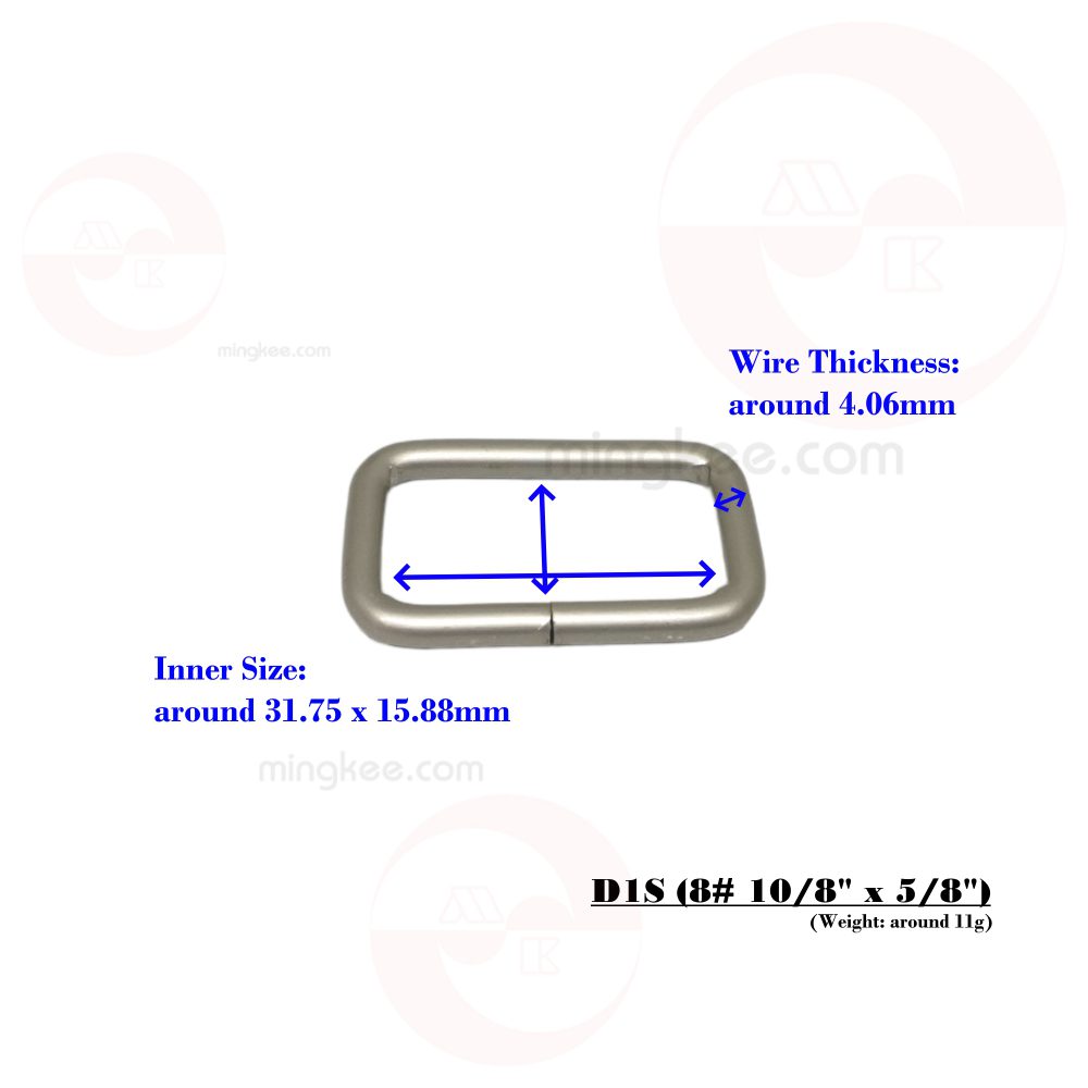 31mm (In-Belt Width) Iron Square Rectangular Wire Buckle for Bag / D.I.Y. / Leather-Made Item use