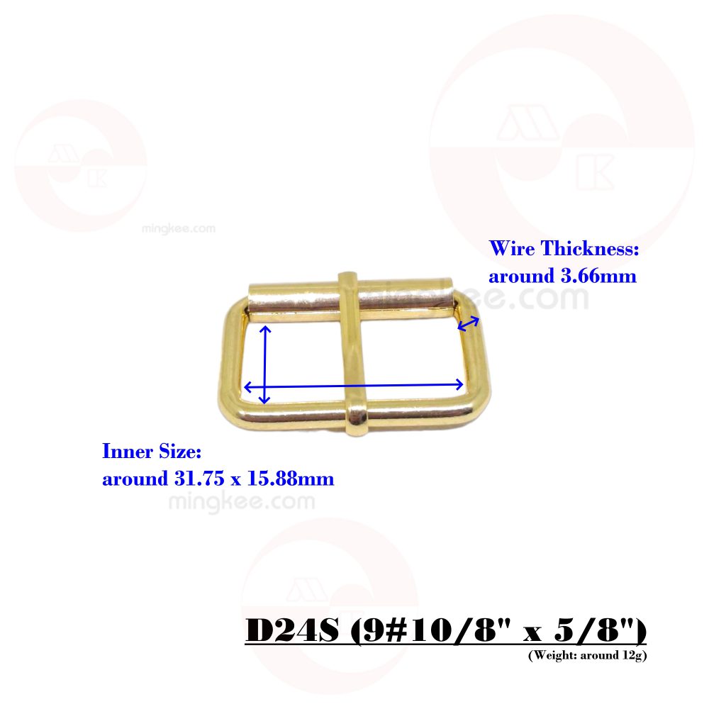 31mm (In-Belt Width) Metal Rectangular Rolling Pin Buckle for Belt / Bag / Leather Good Use