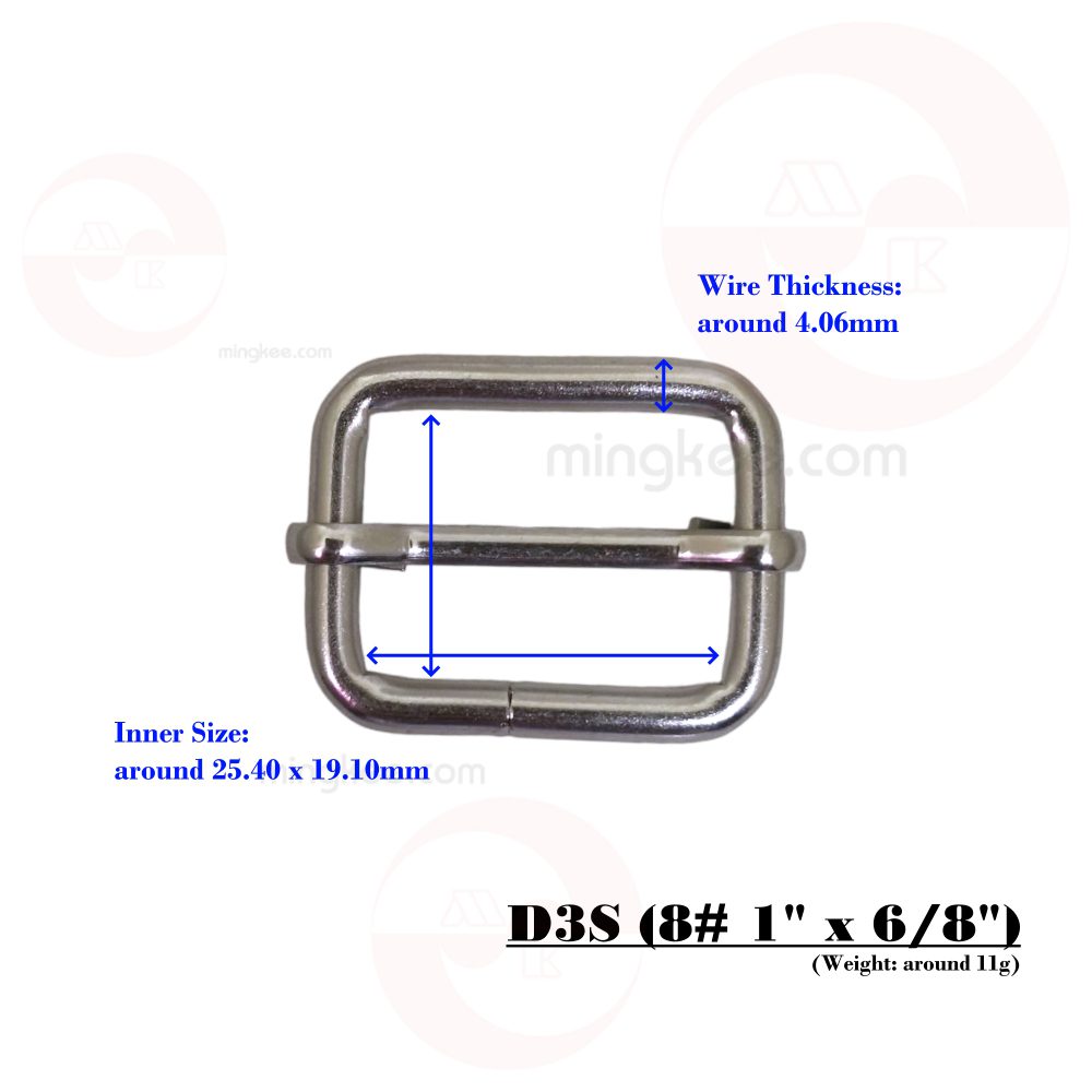 25mm (In-Belt Width) Iron Slide Adjusted Wire Buckle for Bag / D.I.Y. / Leather-Made Item use