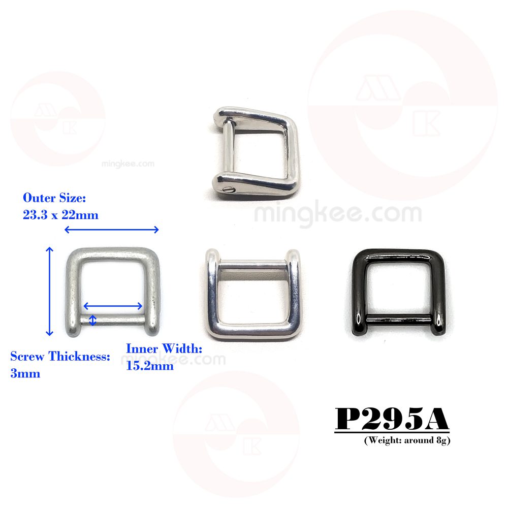 15mm (In-Belt Width) Zinc Alloy Metal Screwing D Ring for Handbag / Fashion / Garment Use