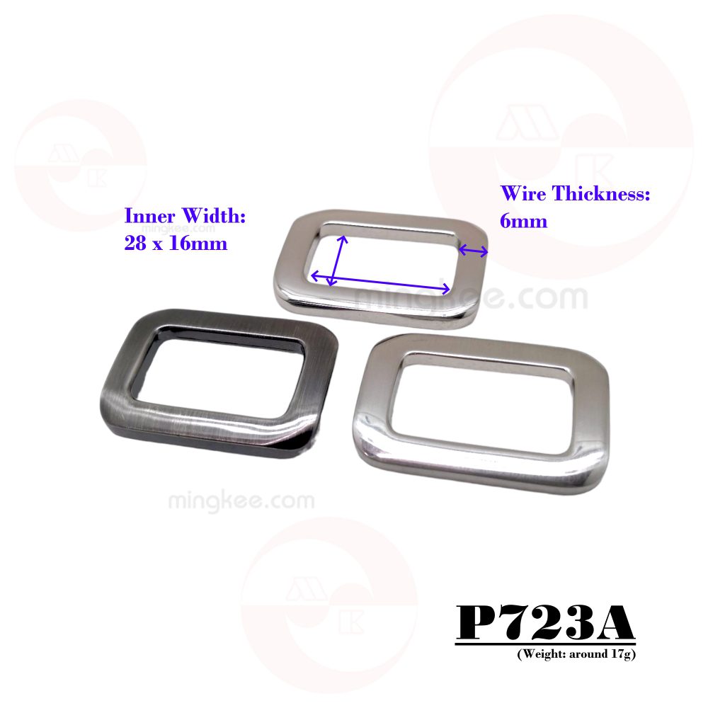 28mm (In-Belt Width) Zinc Alloy Square Rectangular Flat Buckle for Bag / D.I.Y. / Leather-Made Item use