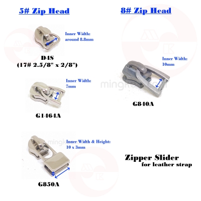 Zipper Slider for leather strap_size (water)