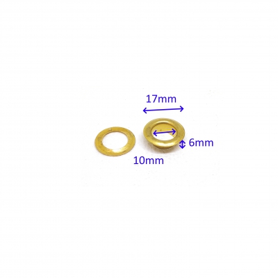 24# Eyelet (17x10x6mm) Raw Brass colour_scale