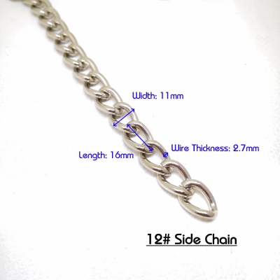 Zoom in 12#Side Chain(2.7x16x11mm) Hg Nickel_scale