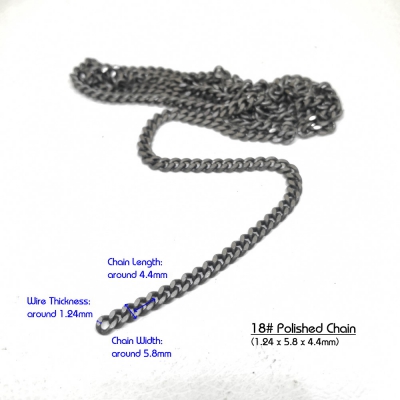Zoom in 18#Polished Chain(1.3x5.8x4.4mm)_Scale